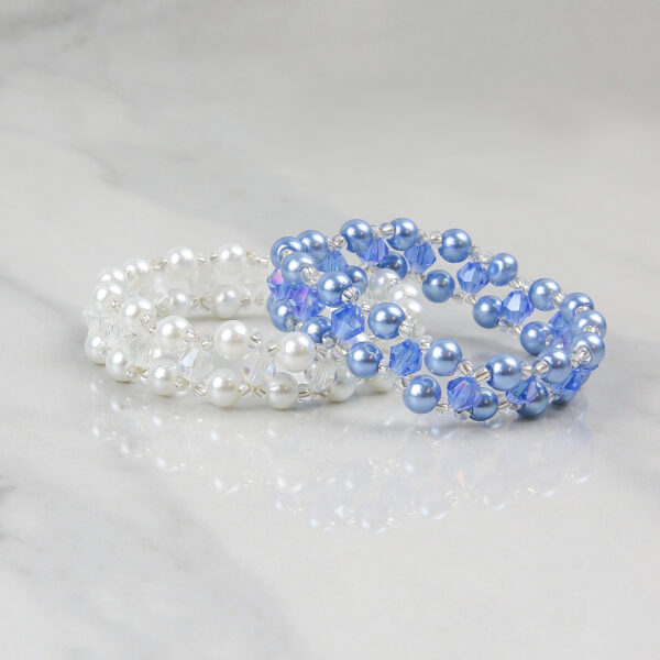 Pearl Crystal Weave Bracelet Kit - Makes 2