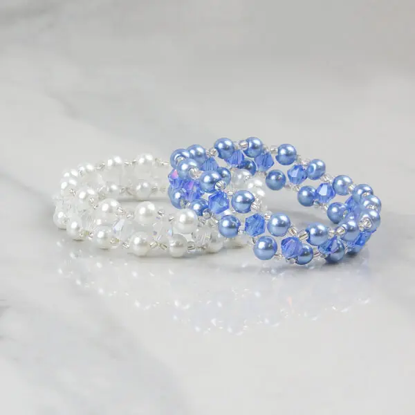 Pearl Crystal Weave Bracelet Kit - Makes 2