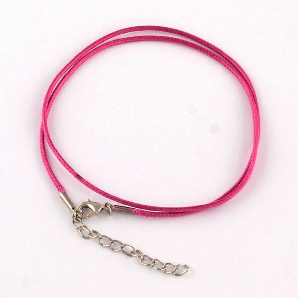 Pink Cotton Cord Necklace