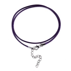 Purple Cotton Cord Necklace