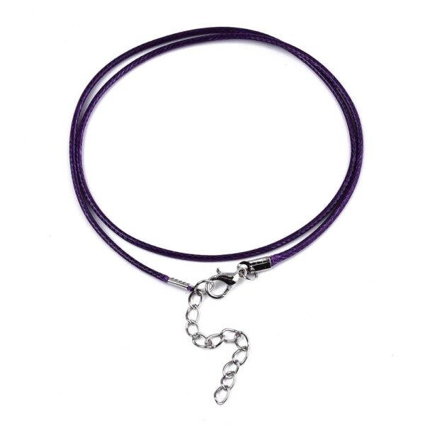 Purple Cotton Cord Necklace