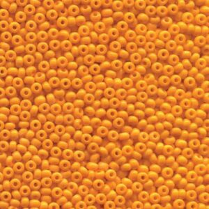 Size 8/0 Preciosa Seed Beads - Orange Opaque - Riverside Beads