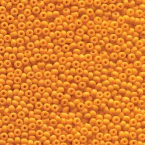 Size 8/0 Preciosa Seed Beads - Orange Opaque - Riverside Beads