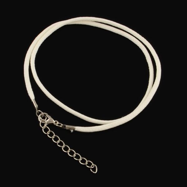 White Cotton Cord Necklace