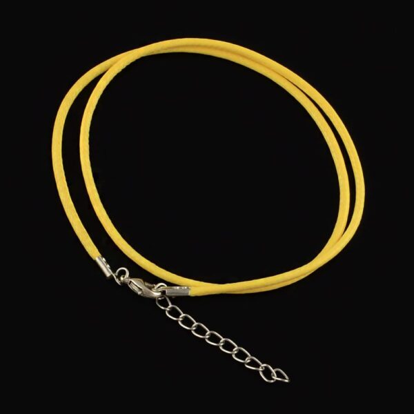Yellow Cotton Cord Necklace