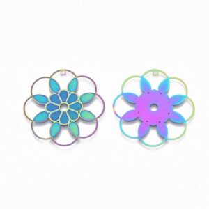 Flower Filigree Connector Charm