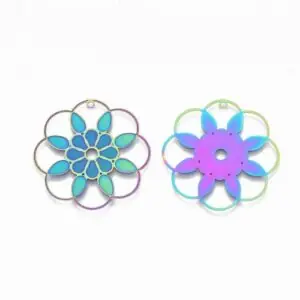 Flower Filigree Connector Charm