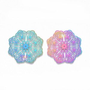 Decorative Flower Filigree Connector Charm