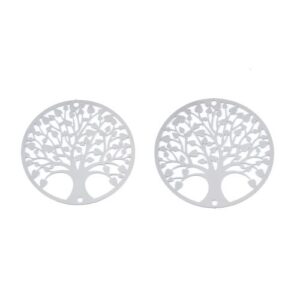 Heart Tree Filigree Connector Charm