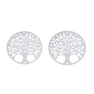 Heart Tree Filigree Connector Charm