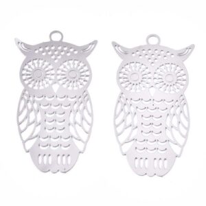 Filigree Owl Connector Charm