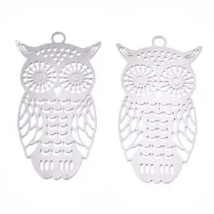 Filigree Owl Connector Charm