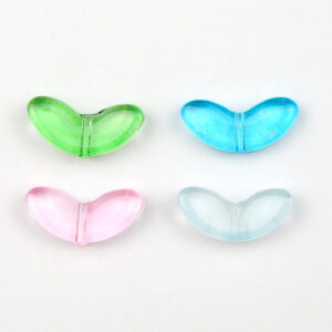 Glass Double Leaf Bead - Riverside Beads