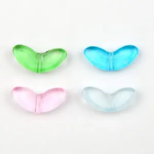 Glass Double Leaf Bead - Riverside Beads
