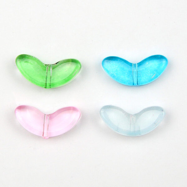 Glass Double Leaf Bead - Riverside Beads