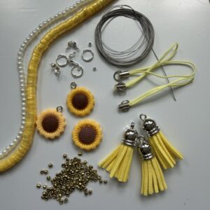 Yellow Beaded Phone Loop