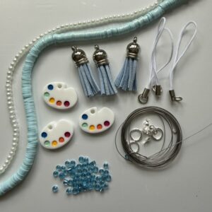Blue Beaded Phone Loop