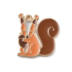 Enamel Squirrel Charms - Riverside Beads