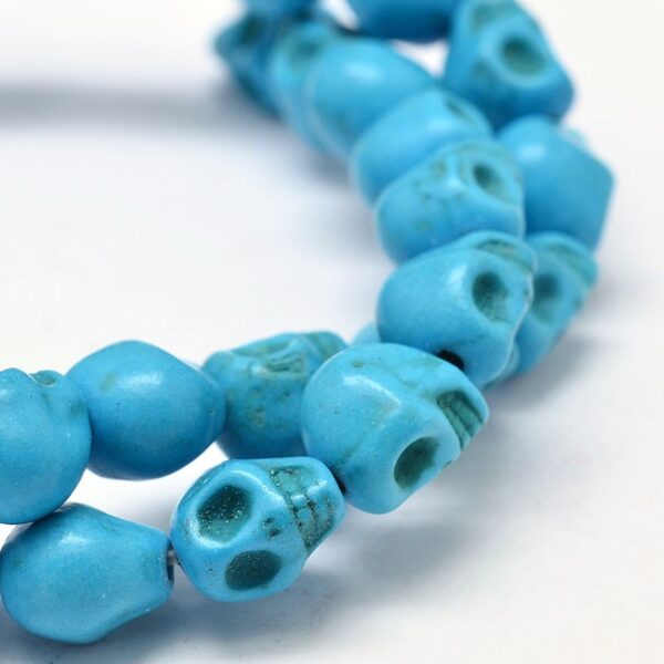 Imitation Turquoise Skull Bead - Image 4