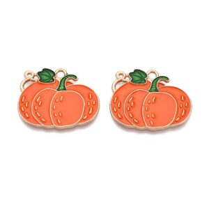 Large Enamel Pumpkin Charms - Riverside Beads