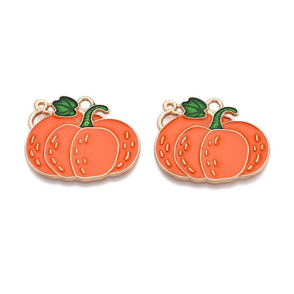 Large Enamel Pumpkin Charms - Riverside Beads