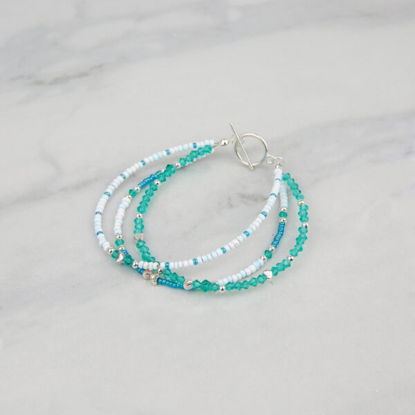 Teal/Silver Beaded Jewellery Kit - Image 3