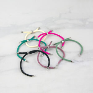 Cord Slider Bracelets with Silver Findings
