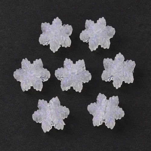 Frosted Acrylic Snowflake Beads - Image 3