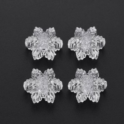 Frosted Acrylic Snowflake Beads - Image 2