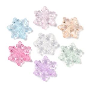 Acrylic Large Snowflake Beads