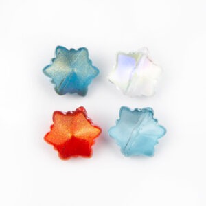 Glass Snowflake Beads