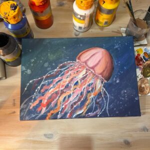 Jellyfish Painting Cuppa and Canvas Workshop