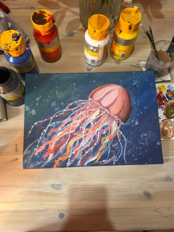 Jellyfish Painting Cuppa and Canvas Workshop