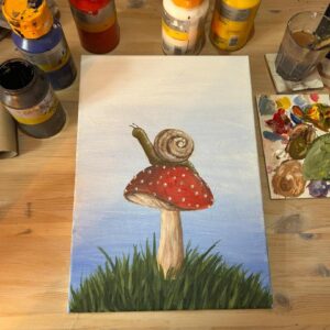 Snail Painting Cuppa and Canvas Workshop
