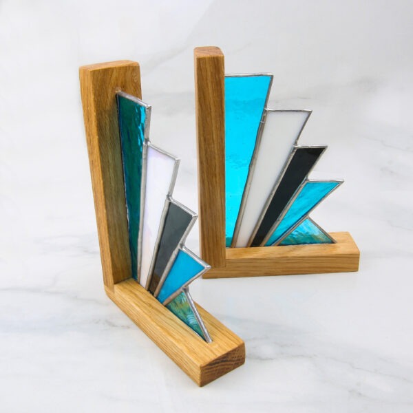 Stained Glass & Oak Bookends Workshop