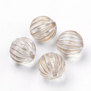 Acrylic 12mm Grooved Bead - Riverside Beads