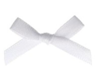White Satin Ribbon Bow