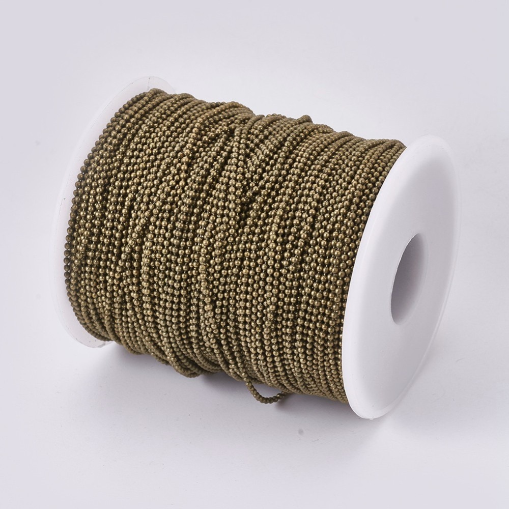 1.5mm Metallic Ball Chain - Sold by the Meter - Image 12
