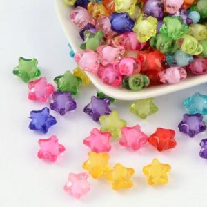 Acrylic Star Beads - Mix