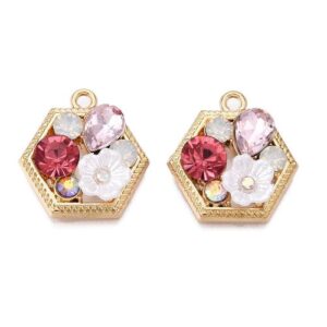 Diamante And Flower Cluster Charm