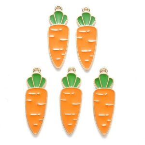 Enamel Carrot Charm