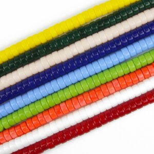 Flat Round Opaque Glass Beads