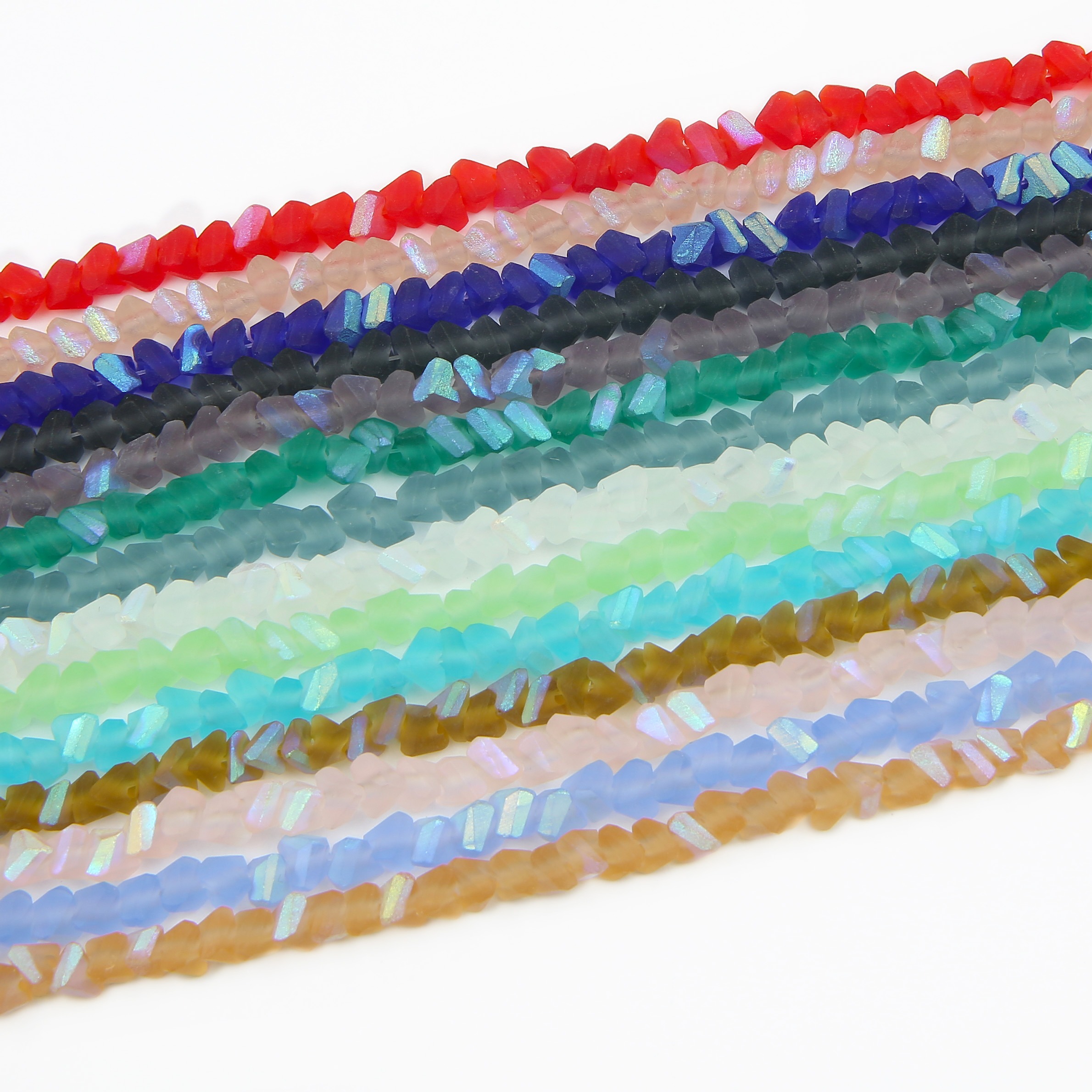 Frosted Glass Bead Chips