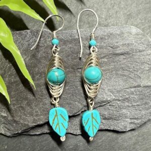 Wire Herringbone Weave Earrings