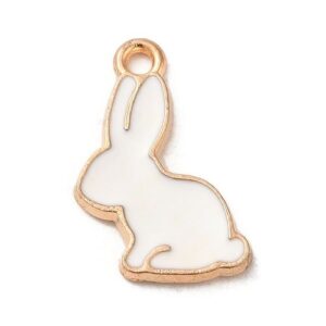 Small Enamel Rabbit Charm