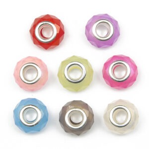 Resin Large Holed Faceted Bead - Riverside Beads