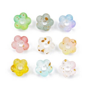 6x3mm Lucite Flower Bead - Multiple Colour Options