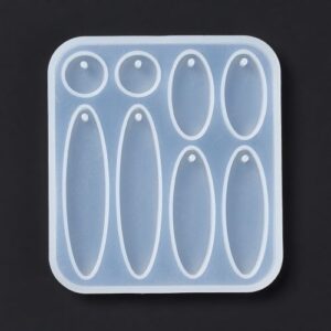 Oval And Circle Pendant Silicone Resin Mould