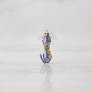 Purple Beaded Dog Charm