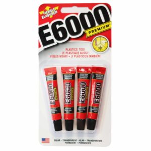 E6000 Premium Clear Industrial Strength Glue – 4 Pack of Small 5.3ml Tubes